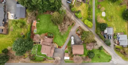 Lot size is just a hair under 1 acre.  And all usable!