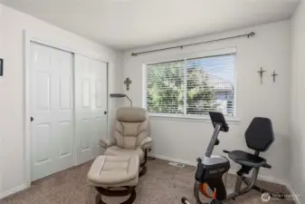 Bedroom 2 currently used as an exercise room