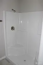 Oversize shower unit in the primary bdrm suite
