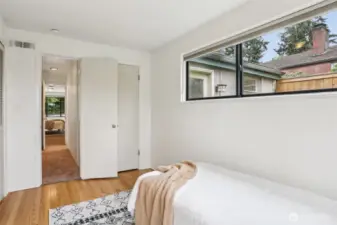 Secondary bedrooms features two closets.