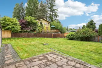Northwest angle of the large fully fenced backyard.
