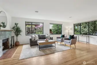 Large windows to bring in natural light.
