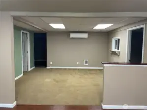 The entry area is open and spacious...
