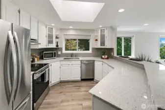 Skylight above kitchen
