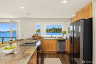 Beautiful kitchen with beautiful views.