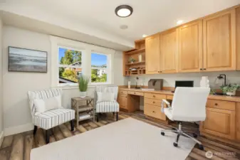 Office with built-ins (could be a 5th bedroom, too).