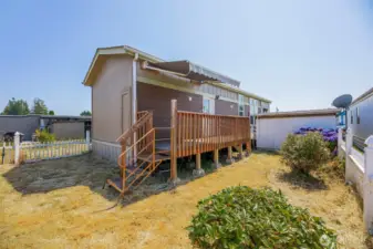 Better view of West Back Side & Porch Area