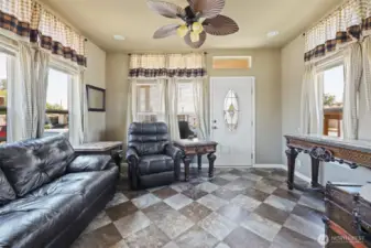 Looking from inside towards front door
