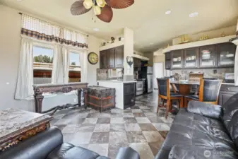 Looking from the main seating area which is right of front door