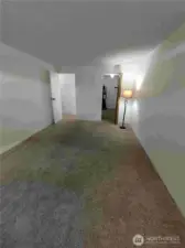 primary bedroom with large walk-in closet