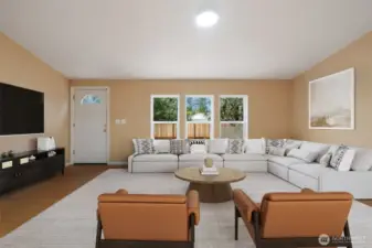 Photo contains virtual staging.