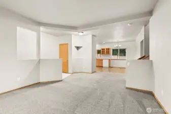 Looking towards the kitchen/dining room from living room.