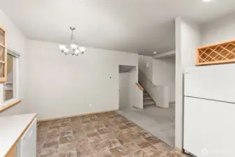 Dining room right off kitchen.