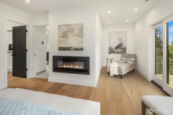 Cozy reading nook or office space