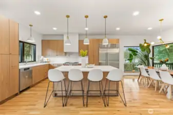 Fully renovated kitchen with high end appliances and designer finishes