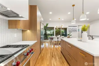 Great flow of kitchen dining and front porch. So many places to dine!