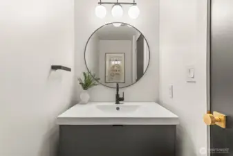 Main floor powder room