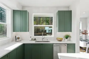 Picture of model home. Colors are accurate.