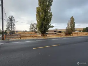 View of south end property from First St looking to the West