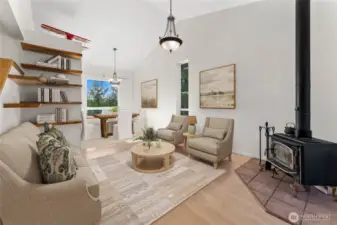 Virtually staged to illustrate potential