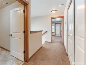 Upper Floor Hallway with spacious Closet Storage