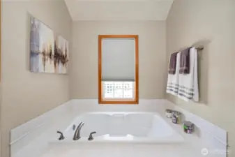 Primary suite soaking tub