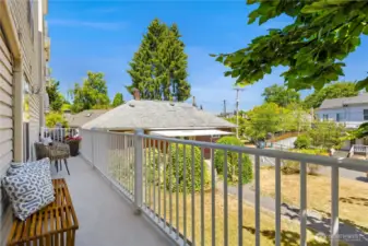 Private deck with plenty of space for lounging.