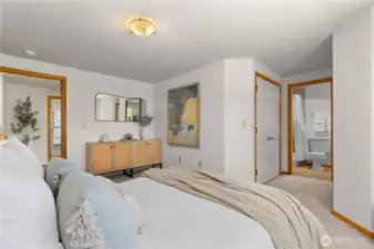 Primary bedroom with its own ensuite.