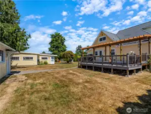 Plenty of space for outdoor games or a vegetable garden.