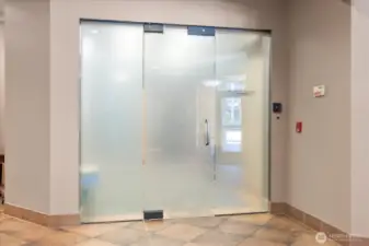 Entry door to condo building.