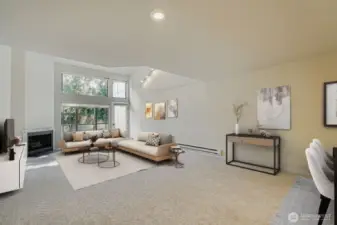 Virtually staged Living Room