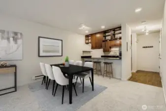 Virtually staged Dining room