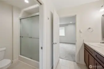 Primary bath walk-in shower