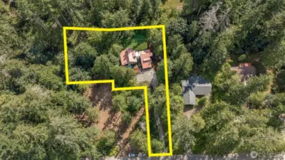 Looking down on the lot, these are the approx new lot lines. Property has been surveyed.