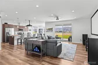 Look at those views! Look at the space! The modern kitchen! The huge island sitting bar!