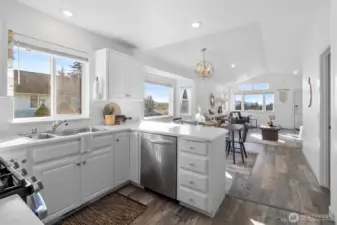 Stainless steel appliances in the Kitchen