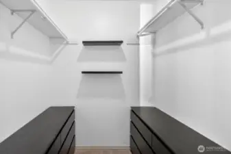 Large walk in closet in primary