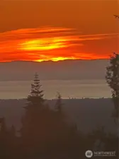 Sunsets W Strait of Juan de Fuca & BC