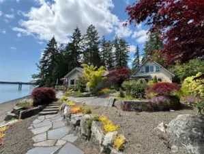 Overlooking the Harstine Island Bridge. This view is spectacular at sunset as the bridge is illuminated just for you.
