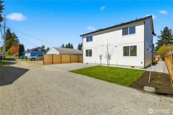 Off-street parking area with assigned space