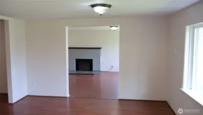 View from the kitchen towards the living room