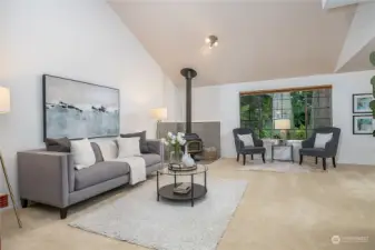 This townhome feels very peaceful and serene with quiet surroundings, and has beautiful landscaping and trees surrounding it (all taken care of by the HOA).