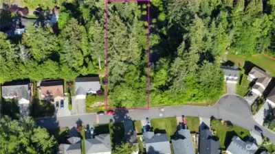 Pink square is property location