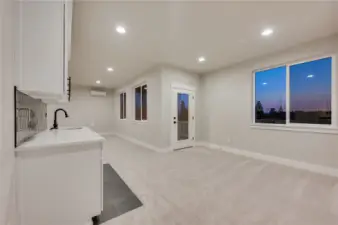 basement level with wetbar