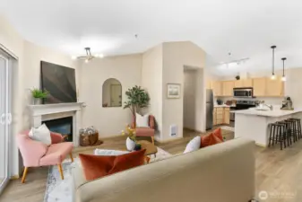 Open floorplan with VAULTED ceilings