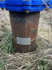 Well head in garden space