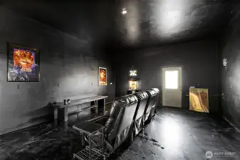 1/2 1,600 sq ft garage was turned into movie theater