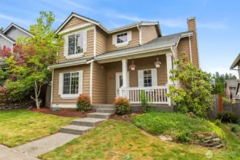 Entry with covered front porch