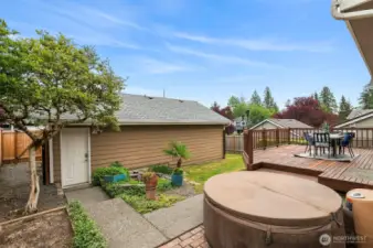 Room for hot tub, small pond and garden space