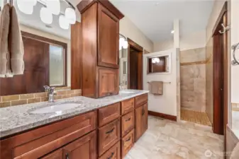 Cherry Cabinets, Granite Countertops and Ceramic tile floors